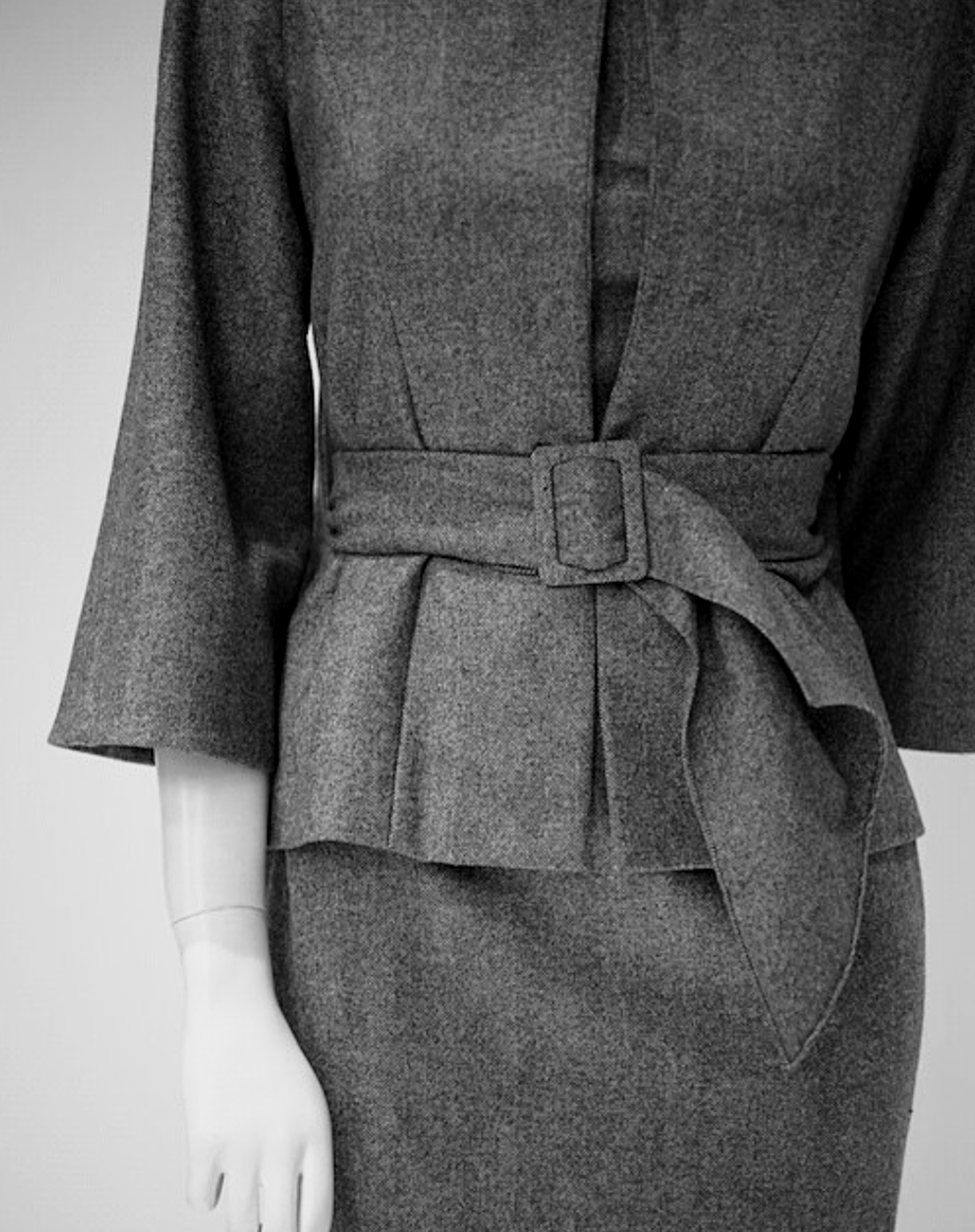 Tailoring belted jacket on mannequin — allison-rodger
