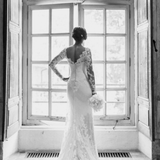 Bride by window